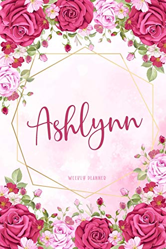 Ashlynn Weekly Planner: Custom Name Undated Hand Painted Appointment To-Do List Additional Notes Chaos Coordinator Time Management School Supplies Watercolor Flower Cute image 3