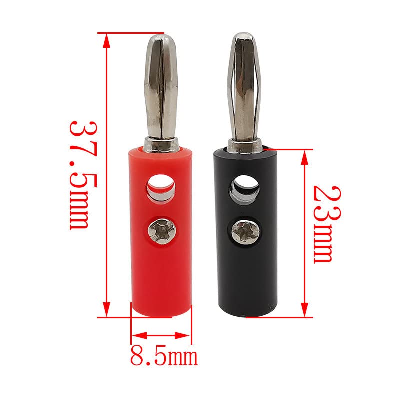 Banana Plugs 4mm Audio Speaker Wire Cable Connector miniatura 2