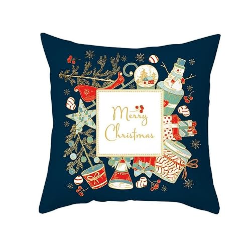 Chenlane Silk Pillow Cover Kids Room Individual Couch Cushion Covers Sectional Christmas, Set Exquisite Prints 40x40 cm, 1Pcs