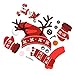 Cabilock Autocollant de réfrigérateur de Noël fenêtre Clang: Noël verre fenêtre autocollant PVC bonhomme de neige Antler bas autocollant vacances porte réfrigérateur appliance autocollant décor