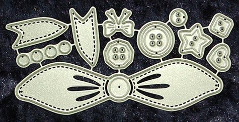 All Occasion Dies - Buttons & Bows Metal Dies