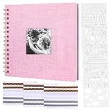 Álbum de Fotos Scrapbook de Lino, 20,5x20,5 cm Dura Álbumes de Fotos con 40...