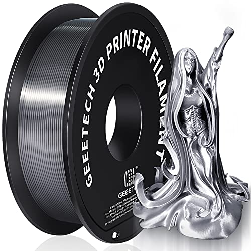 GEEETECH PLA filament 1.75mm Silk Argent, Imprimante 3D Filament PLA 1kg Bobine 15 GEEETECH PLA filament 1.75mm Silk Argent, Imprimante 3D Filament PLA 1kg Bobine