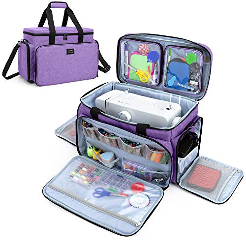 CURMIO Sewing Machine Carrying Bag for Most Standard Sewing Machine, Purple by CURMIO - Used condition - US$28.15