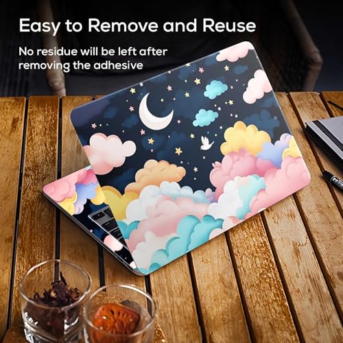 Image of Galaxsia Floral D35 Full Body Vinyl Laptop Skin /Sticker /Cover Upto 15.6 Inches Laptops Laminated-Removable-HD Quality Compatible for Hp-Dell-Sony-Lenovo-Asus etc.(15x10 Inches)