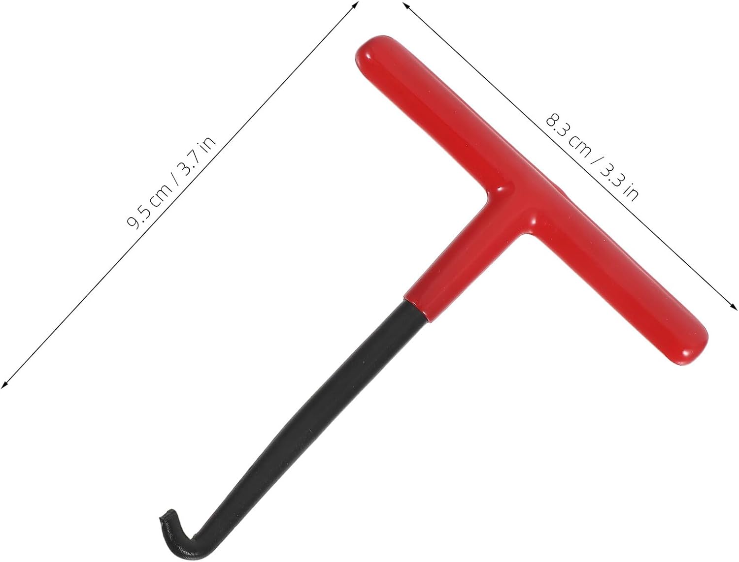 Motorcycle Exhaust Spring Puller T Handle Hook Red Short Handle Heavy Duty Spring Tool for Exhaust Installation and Removal Automotive Repair