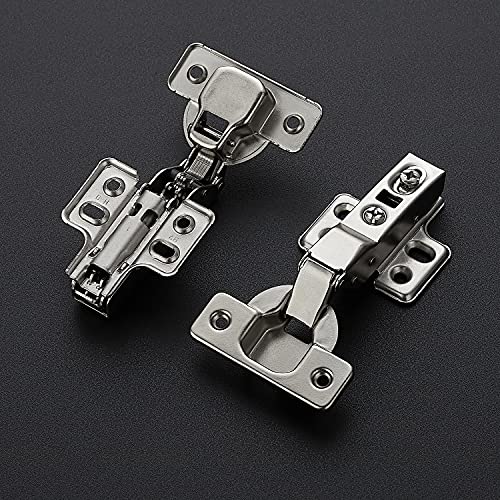 Image of Ravinte 4 Pack 2 Pairs European Kitchen Cabinet Hinges Soft Close Half Overlay Cabinet Door Hinges Heavy-Duty Frameless Adjustable Concealed Cabinet Cup Hinge
