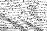 Spoonflower Fabric - Black White Music Notes Musician Piano Musical Printed on Petal Signature Cotton Fabric Fat Quarter - Sewing Quilting Apparel Crafts Decor