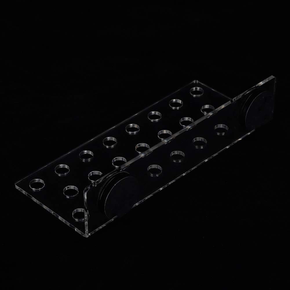 Zerodis Frag Rack, Clear Acrylic Holder with Suction Cups, 4 Hole Size for Pets and Fish Tank Decor (23 Holes)