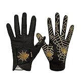 GOuft Spiderweb-Design Golf Glove Black Edition (for Men & Women) - Durable Suede: All Weather Golf