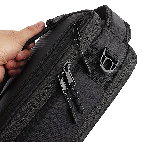 Gowraps Insulated Lunch Bag For Kids Women Men-Black Lunchbox For Adults With Strap Small Insulated Lunch Box For Work School Rectangle Lunch Boxes Expandable-Black #TOP7