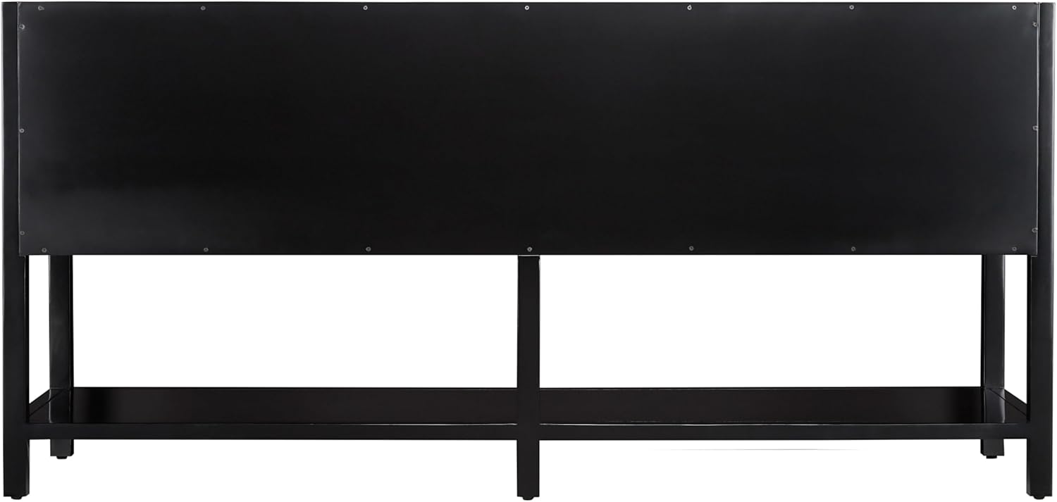 Signature Hardware 459465 Robertson 72" Free Standing Double Vanity Cabinet Set with Mahogany Cabinet, Vanity Top and Rectangular Undermount Sinks - No Faucet Holes