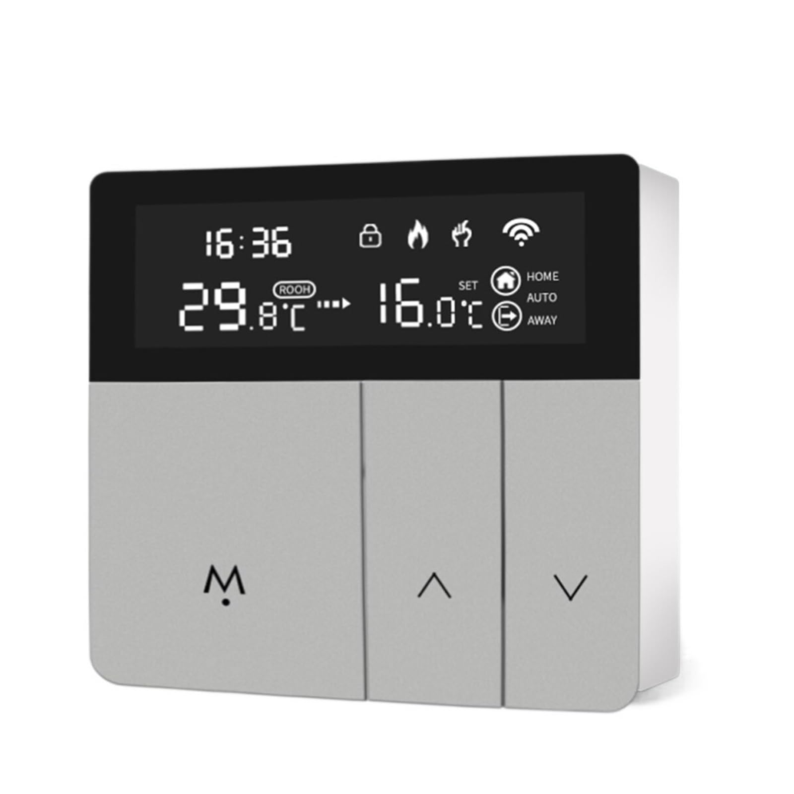 Termostato Inteligente WiFi APLICACIÓN Control Remoto de Temperatura del hogar Calefacción eléctrica Ahorra EnergíA Y Costes De CalefaccióN(16A Electric Heating,No WiFi)