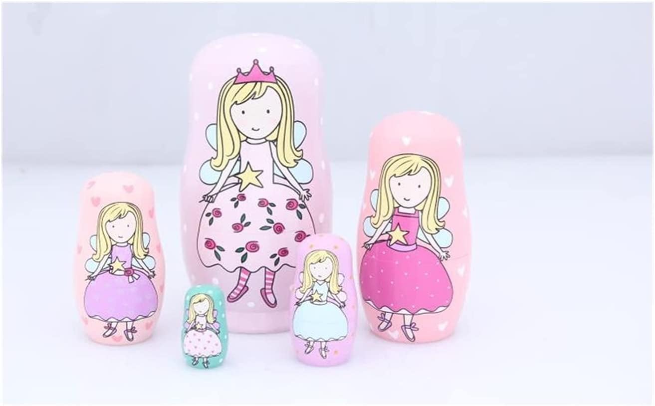 Habiba Nesting Dolls Cute Cartoon Pattern Nesting Dolls Wildlife Matryoshka Ethnic Fashion Home Decoration Birthday Gifts Christmas Stacking Dolls Educational