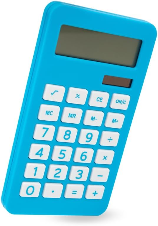 JAM PAPER Blue Stapler + Blue Calculator