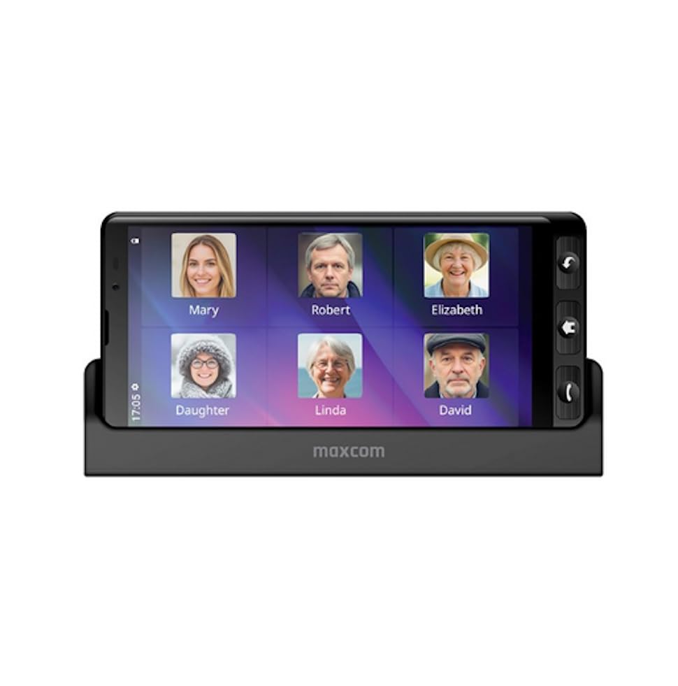 Smartphone para Personas Mayores MAXCOM MS601 + Pulsera SOS Bluetooth FW735, Móvil 4G con Whatsapp, Iconos Grandes, Botón SOS, Base de Carga, Volumen Alto + Pulsera Emergencia con Aviso y Ubicación