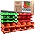 SWANLAKE 30PCS Wall Mounted Storage Bins, Plastic Garage Rack ,Screw Storage ,Tool Organizers.
