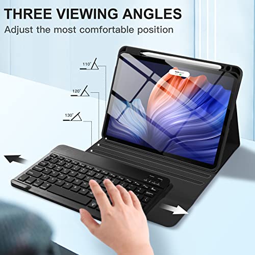 Harvopu Compatible for iPad Air 11-inch/ 10.9"Air 5th 4th Generation Case with Keyboard -Backlit Detachable, Folio Keyboard Cover with Pencil Holder for iPad Air 11 Inch M4/M3/M2, Air 5/ Air 4 (Black) by Harvopu - Image 5