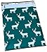 Poly Mailers Reindeer Christmas Designer Poly Mailers Custom Bags Green & White Shipping Envelopes Plastic Bags #SmileMail (100 10x13)