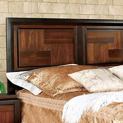 Patra Asian Contemporary Acacia Walnut Queen Size 6-Piece Bedroom Set #TOP2