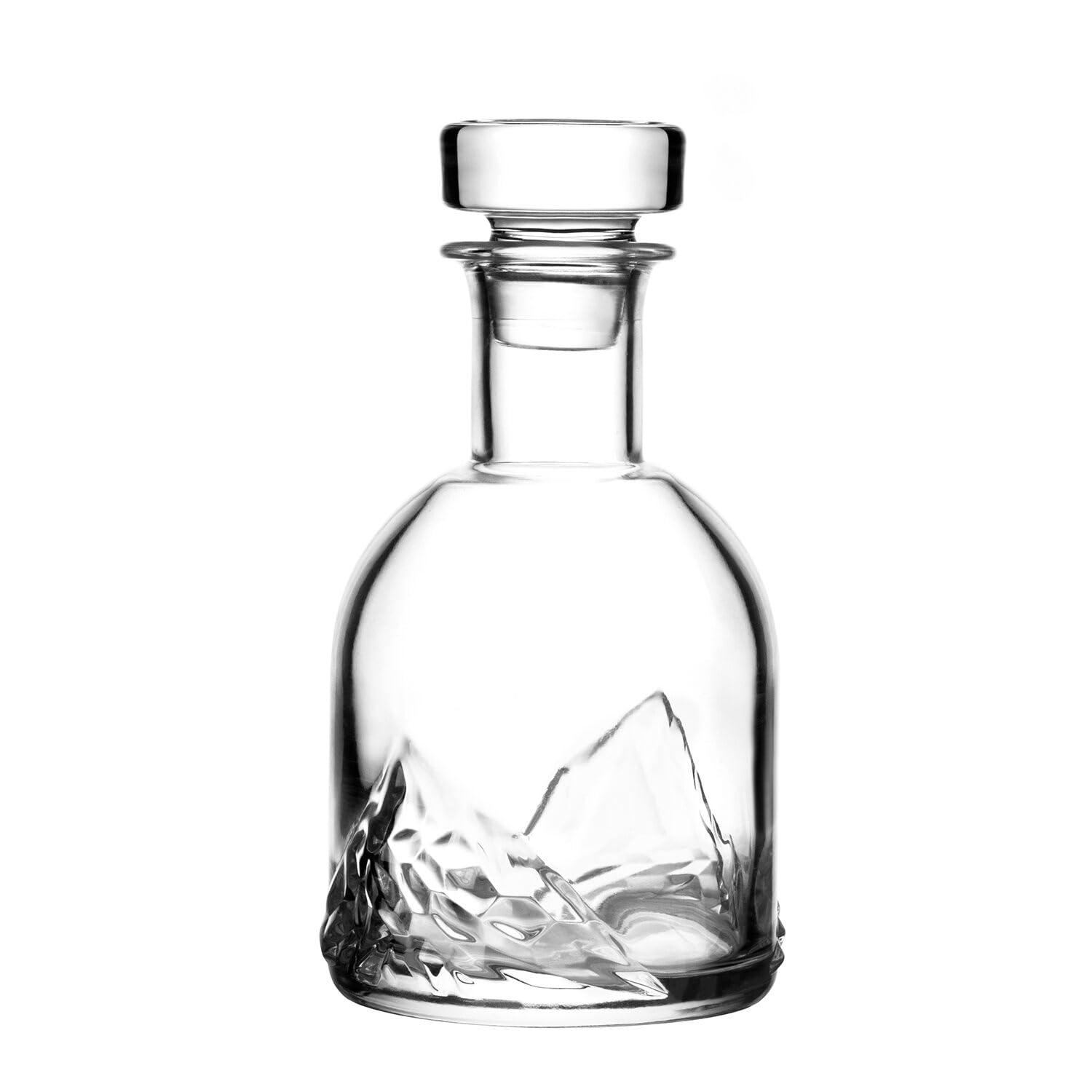 LIITON Everest - Set di 5 bicchieri da whisky in cristallo con caraffa da whisky, regalo per uomo, per cocktail, gin, bourbon, rum