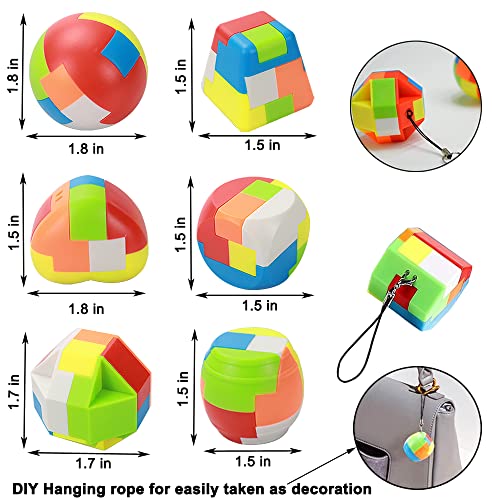 17 Pack Brain Teasers Puzzles For Kids & Adults, Brain Teasers Metal And Wooden Iq Puzzle Toys Mind Game 3D Coil Cast Wire Unlock Interlock Magic Ball Puzzles For Teenagers #TOP2
