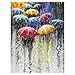 Mobicus 5D DIY Diamond Painting by Number Kits,The Pedestrians in The rain(30X40CM/12X16inch)