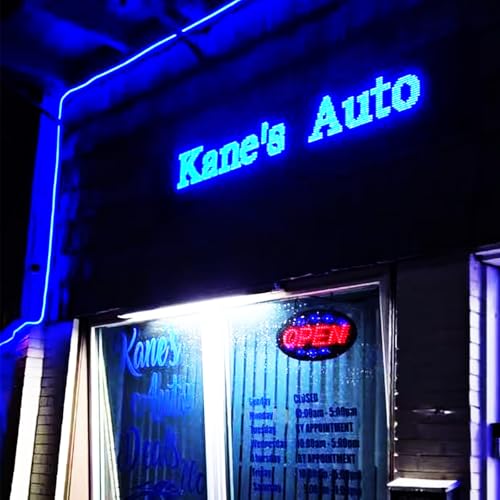 Image of HS Programmable Scrolling Led Sign, Outdoor Digital Display Messsage Board, Full Color High Brightness WIFI Control,Text Customable, for Business Store Restaurant Public(P10 39''x14'')