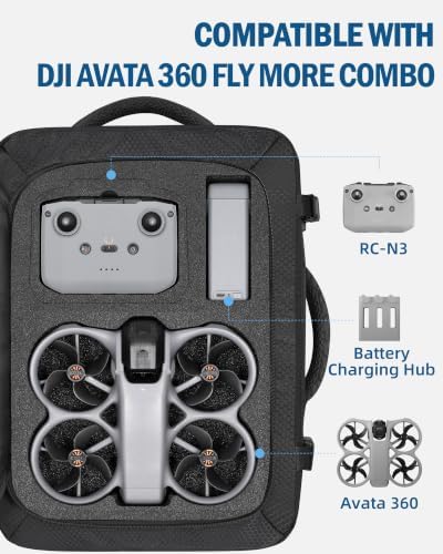 Avata 360 케이스, DJI Avata 360 Fly More Combo용, RC 2/ RC-N3 휴대용 케이스 — 사진 3