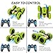 QUNREDA Remote Control Car for Kids Ages 6+, RC Cars Stunt Car Toy 4WD Double Sided 360° Rotating Remote Control with Headlights, Birthday Xmas Gifts for Boys 6 7 8 9 10 11 12 Green