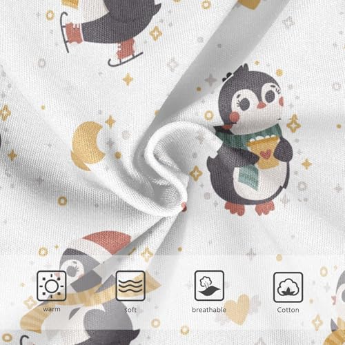 Winter Skating Penguins Girls' Underwear Cotton Christmas Girls Briefs Soft Toddler Underwear 8T3