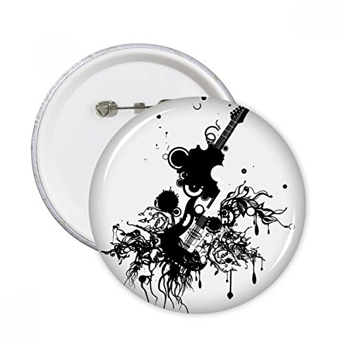Badge guitare fou bouton rond DIYthinker idée cadeau anniversaire mélomane S