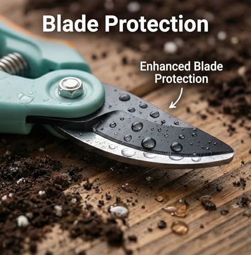 NEXON Pruning Shears 2-Pack — 8" Bypass Hand Pruner & 6.25" Precision Snips, SK5 Steel Blades with Non-Stick Coating, Lightweight Garden Shears for Roses, Flowers & Shrubs, Blue — view 6