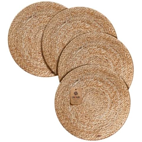 UniQloth Jute Braided Placemats Set Cover
