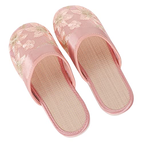 XGOPTS Chinese Mesh Slippers for Women Girls Summer Floral Mesh Sandals Slides Soft Lightweight Indoor House Slippers Flip Flops - Thumbnail 2