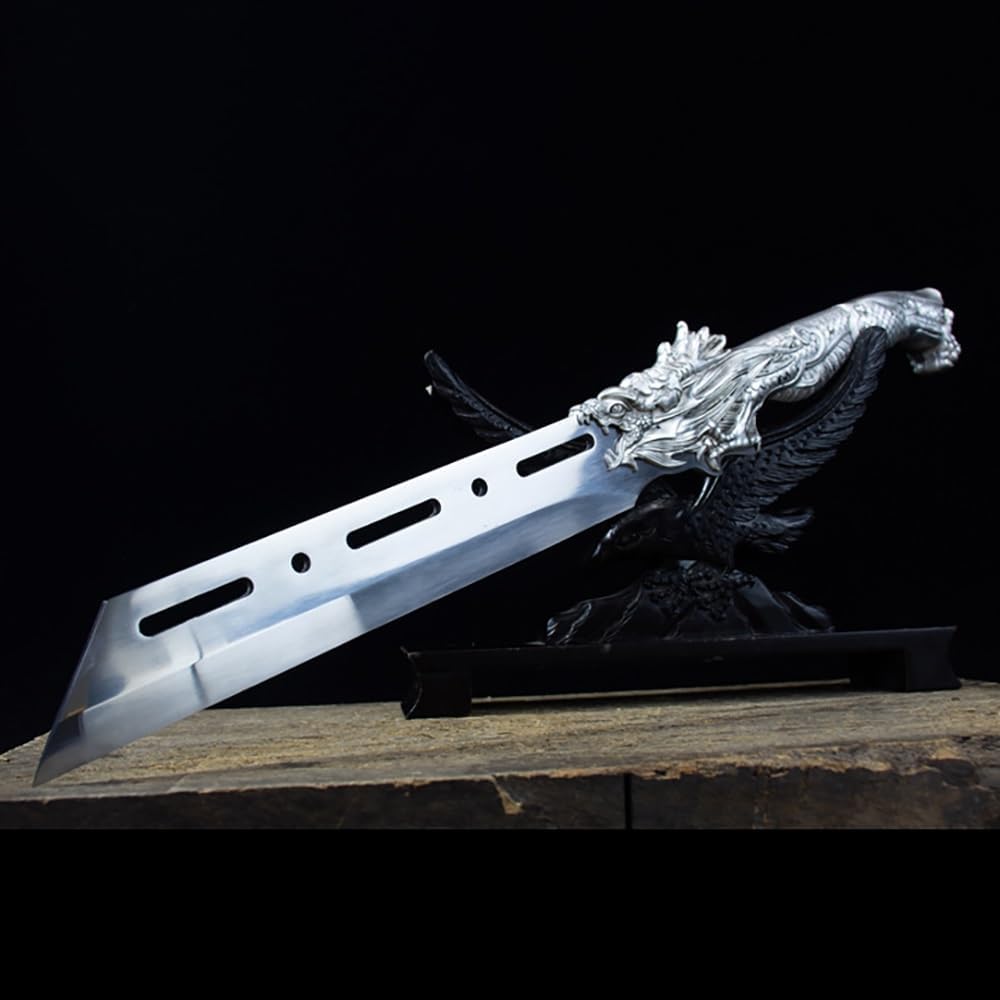 Meat Cleaver,Cleaver Knife 10 Inch Chopper Knife 7Cr17MoV Big Bone Chopper Handmade Forged Zinc Alloy Handle 10Inch Longquan Long Kitchen Knives, LAMAJIGA5844