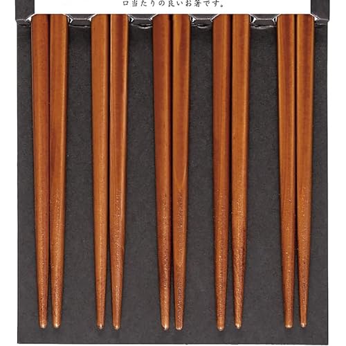 Sunlife S-03445 Chopsticks Dishwasher-Safe, Anti-slip, 8.9 inches (22.5 cm), Set of 5, Commercial Use, For Visitors, Wajima, Dyed Tea, Made in Japan by SUNLIFE - Image 3