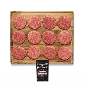 Rastelli's Black Angus Ribeye & Chuck Beef Burgers (12 ct, 5.33 oz each)