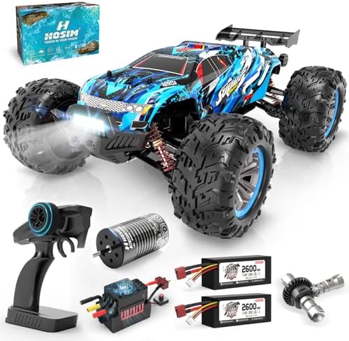 Hosim Brushless RC Cars, 1:10 68+ KMH High Speed Remote Control C...