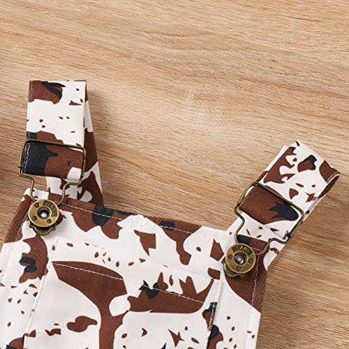 Mubineo Toddler Baby Girl Boy Western Cowboy Bib Overalls Bell Bottom Romper Jumpsuit Overall Pant (Brown, 5 Years) #TOP3