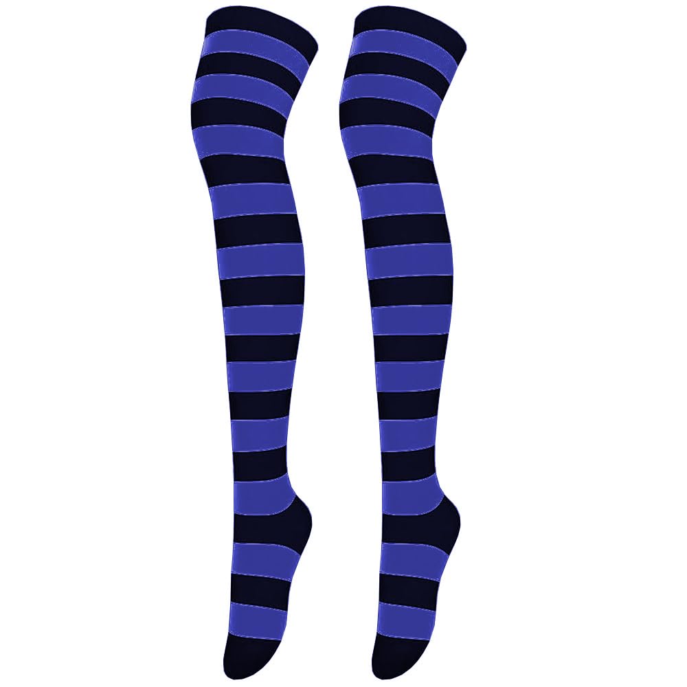 Striped Thigh High Socks Over Knee Stockings for Women Girls