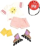 Our Generation 18-Inch Doll Clothes All Aflutter Butterfly Fashion, Outfits | 18-inch doll outfit with top, skirt, headband, bracelet, and jelly sandals; easy-open closures; doll sold, 5+ Years
