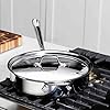 All-Clad D3 3-Ply Stainless Steel Sauté Pan with Lid & Handle 3 Quart, Induction, Oven Broiler Safe 600F, Multi-Cooktop, Deep Frying Pan, Everyday Pan, Skillet, Pots and Pans, Cookware, Kitchen Silver #2