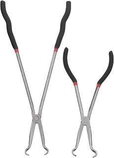 Unomor 2pcs Mechanic Pliers Long Nose Pliers Electrical Connector Removal Car Fuel Pipe Automotive Disconnect O-type Jaw Multipurpose Tool
