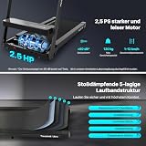 Mobvoi Home Tapis Roulant Ultra AI Intelligente 3 in 1 con Inclinazione del 6%, 12km/h 2,5HP Supporto per Tapis Roulant per Tazza Telefono Laptop Ampia Area di Corsa TicSports Zwift Kinomap 120kg - 8