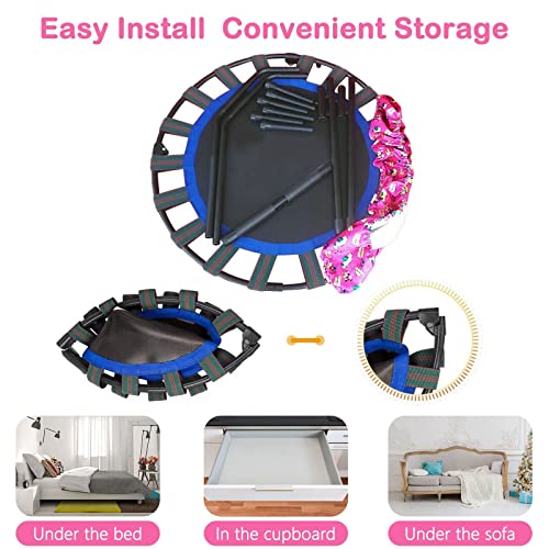 Trampoline For Kids, 36-Inch Toddler Trampoline With Adjustable Handle, Kids Trampoline With Safety Padded Cover, Mini Baby Trampoline Pink For Indoor Or Outdoor Jump Sports #TOP4