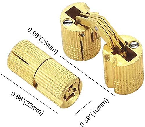 10Pack 10Mm Invisible Brass Barrel Hinges Hidden Concealed Furniture Hinges 180 Degree Opening Angle For Diy Jewelry Box Hand Craft #TOP2