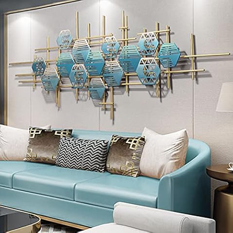 Metal Wall Art Decor for Living Room Bedroom, Metal Wall Decoration Wall Accents Hanging Sculpture for Home Office and Farmhouse Cottage Cover