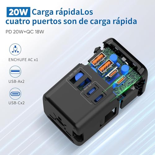 Periféricos, Electronics adaptador europeo Marca QIKKOP (3)