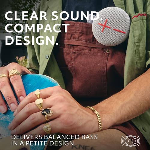 Ultimate Ears MINIROLL Ultra-Portable Waterproof Bluetooth Speaker, Balanced Bass, IP67 Dustproof, 131 ft (40 m) Range - Revive Grey by Ultimate Ears - Used condition - Image 6